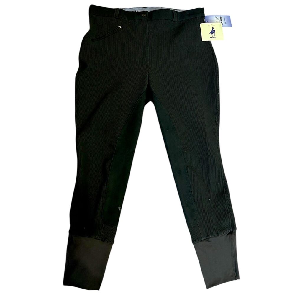 Tuffrider‎ Womens Black Riding Breeches Sz 34 NWT Equestrian Horse Dressage USDF